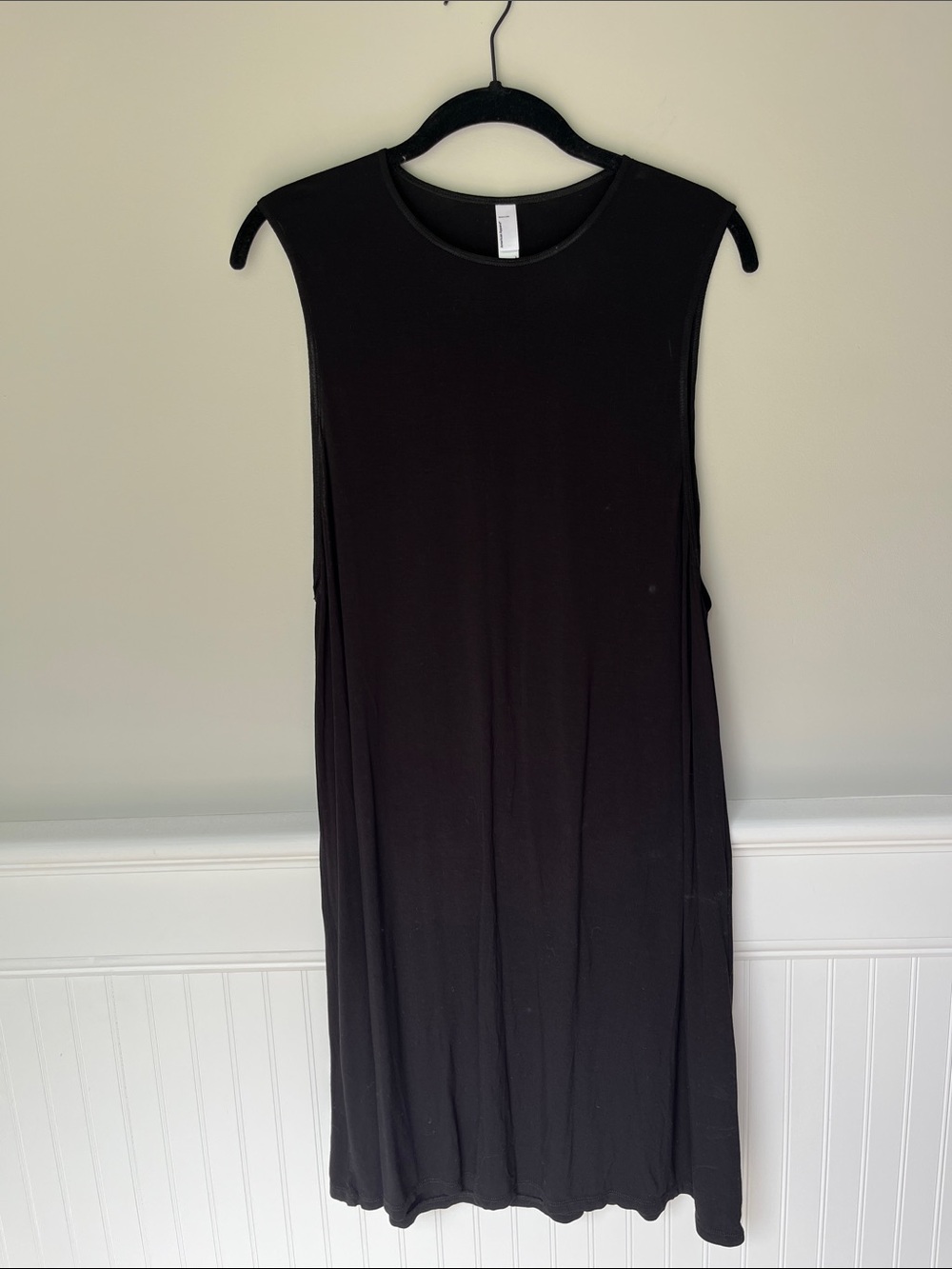 American Apparel Black Tank Dress, L